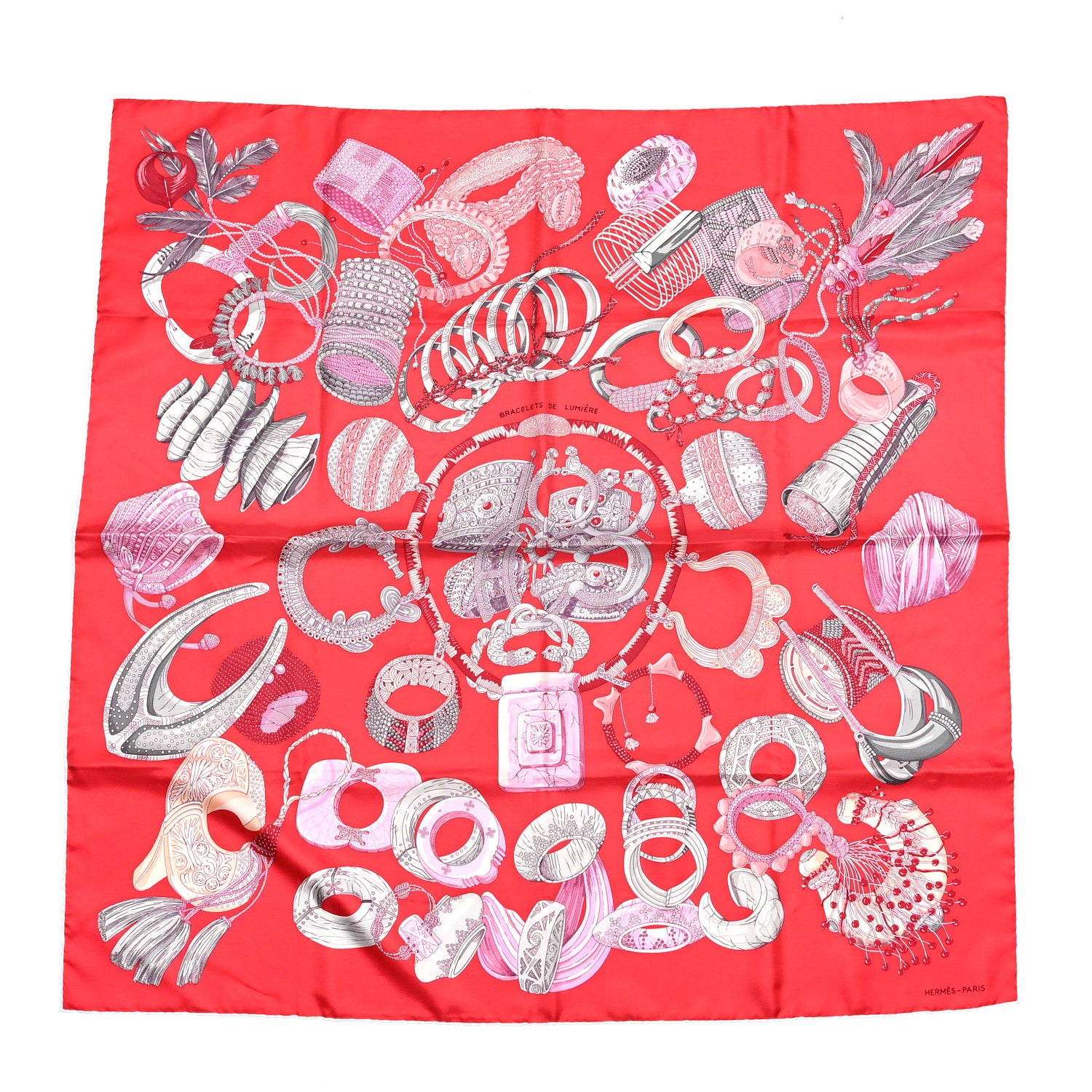 Hermes Silk Bracelets de Lumiere Scarf 90 1 of 5