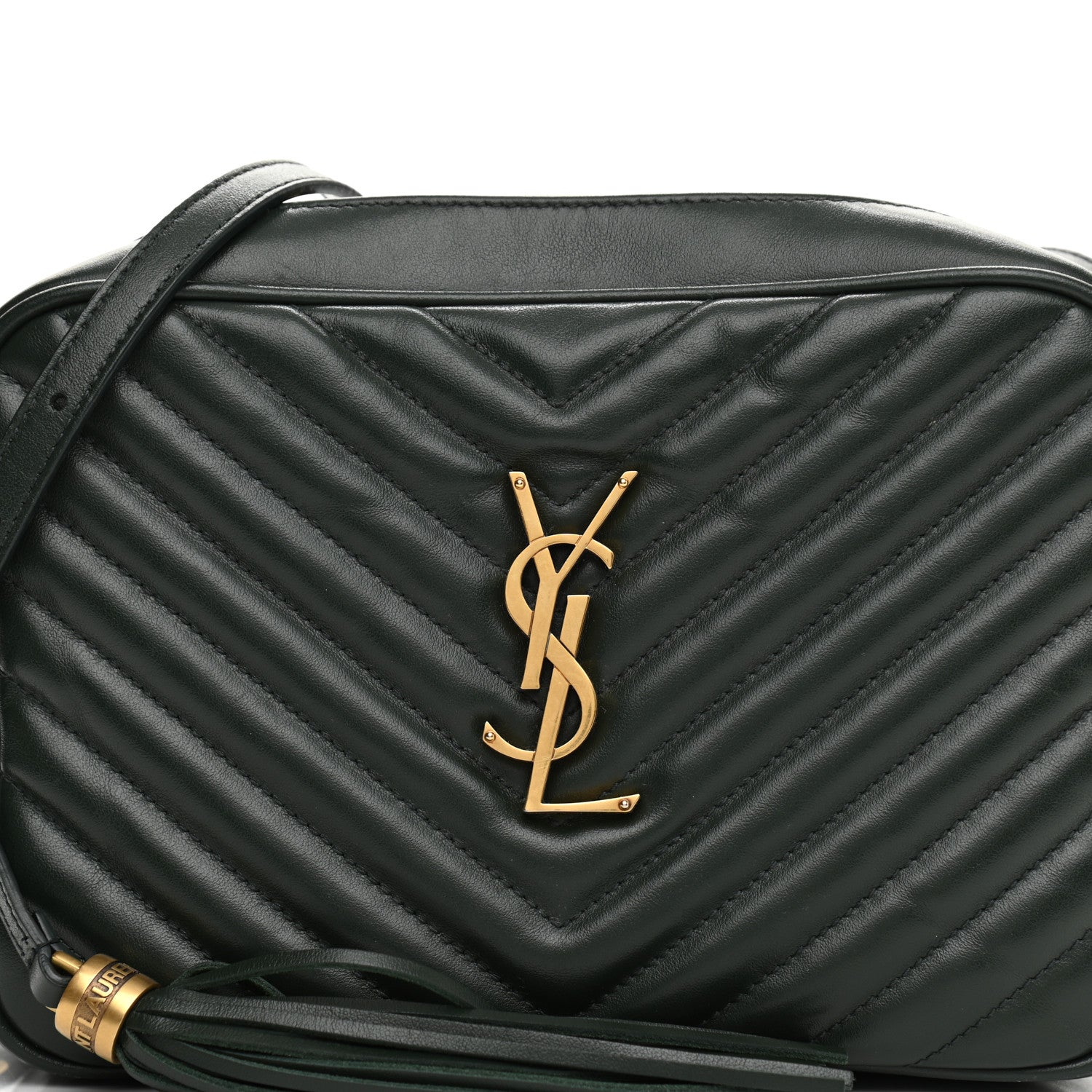 Saint Laurent Calfskin Matelasse Monogram Lou Camera Bag Sea Turquoise 8 of 13