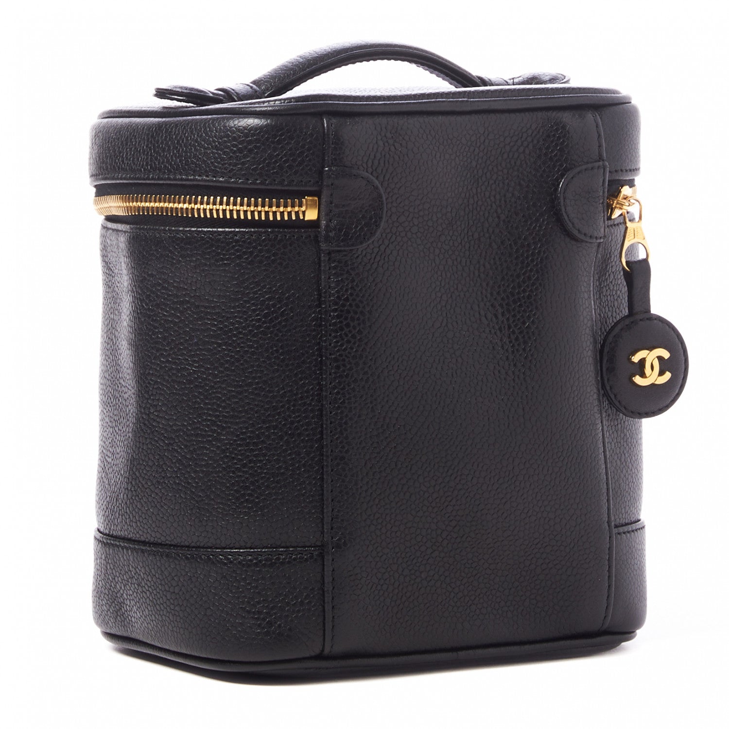 Chanel Caviar Vanity Cosmetic Case Black 2 of 9