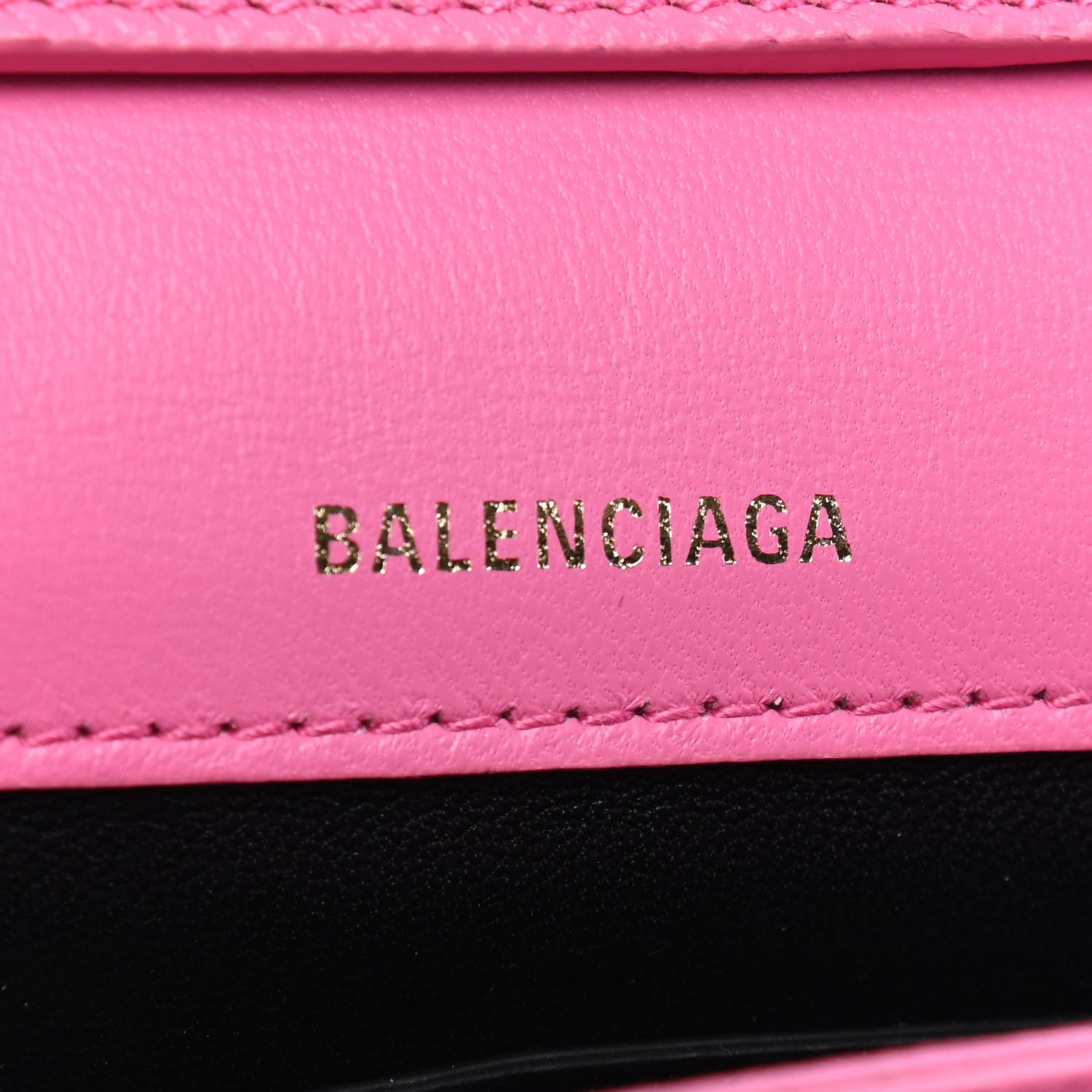 Balenciaga Signature Grained Calfskin Logo Print Ville Day Bag XS Rose Bubblegum Black 6 of 9
