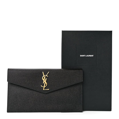 Saint Laurent Grain De Poudre Uptown Pouch Black 12 of 12