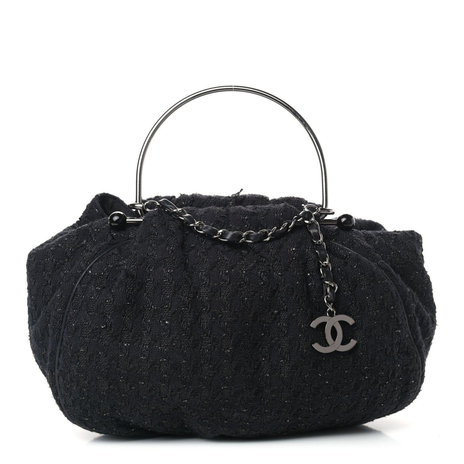 Chanel Tweed Boucle Knitting Bag Black 1 of 10