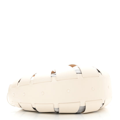 Bottega Veneta French Calfskin Shell Bag White Frost 5 of 9