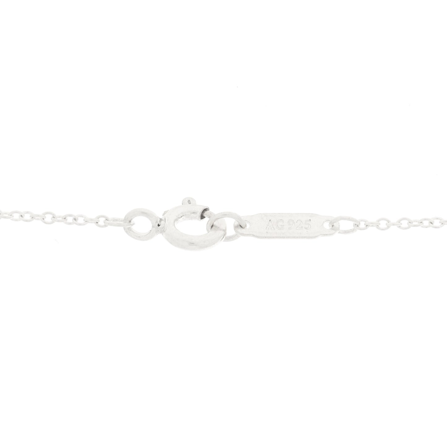 Sterling Silver Enamel LOVE YOU Heart Pendant Necklace Blue
