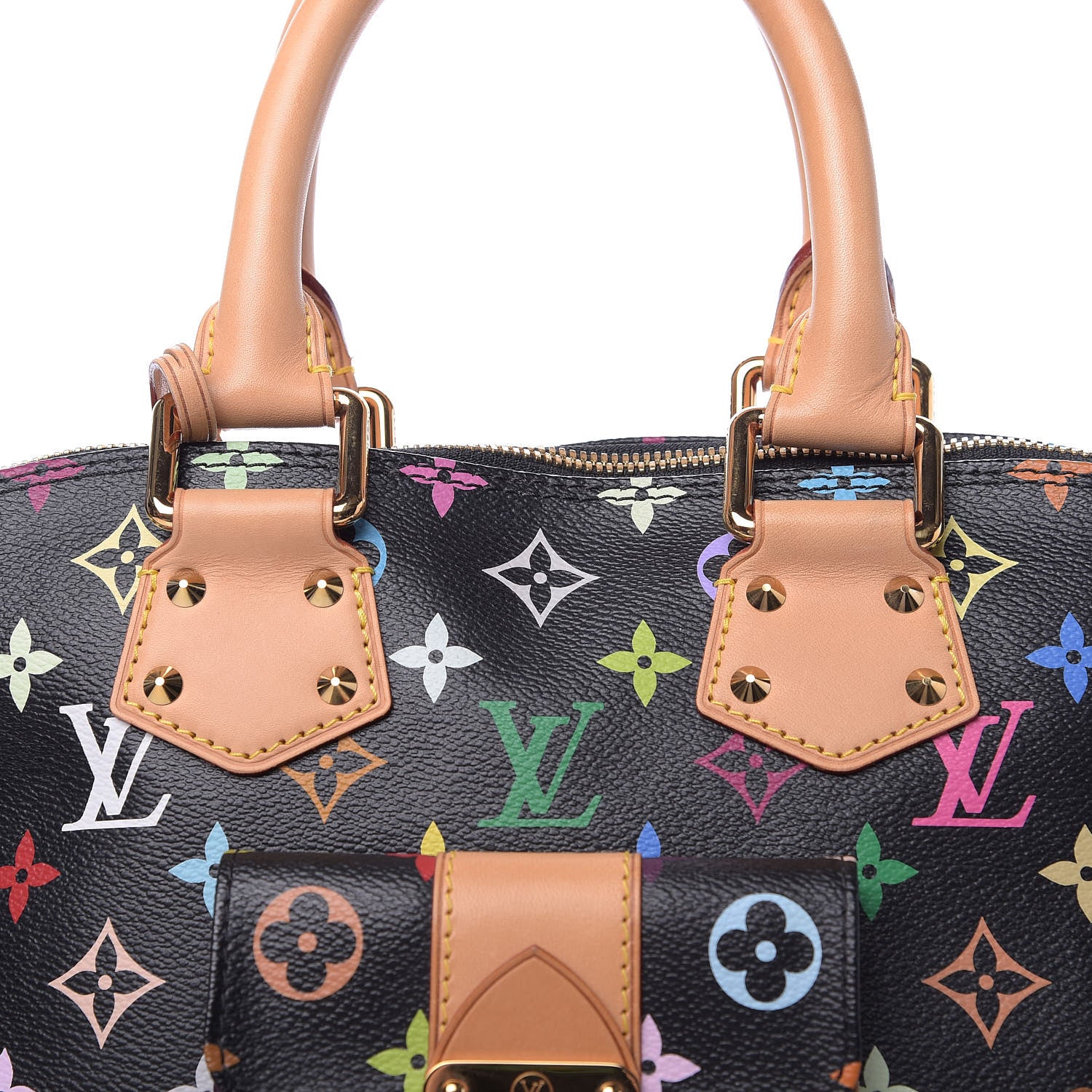 Louis Vuitton Monogram Multicolor Alma GM Black 8 of 10