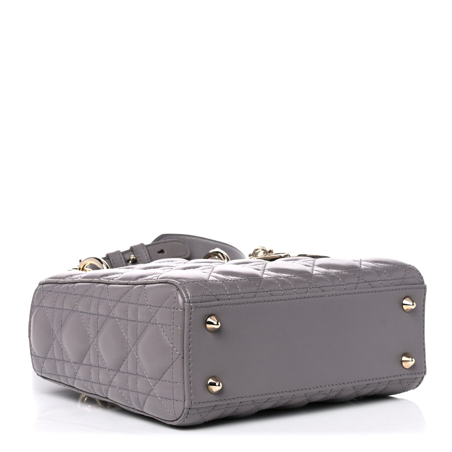 Christian Dior Lambskin Cannage Small Lucky Badges My Lady Dior Grey 3 of 12