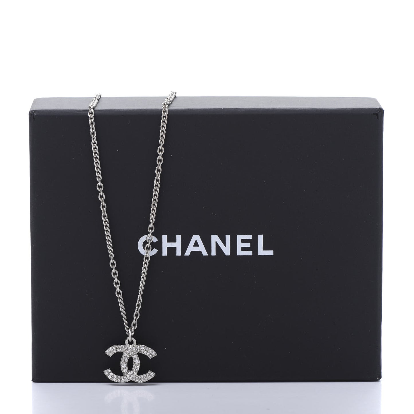 Crystal CC Necklace Silver