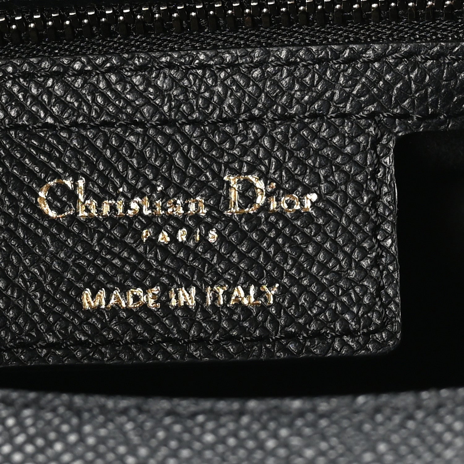 Christian Dior Grained Calfskin Saddle Bag With Strap Black 6 of 10