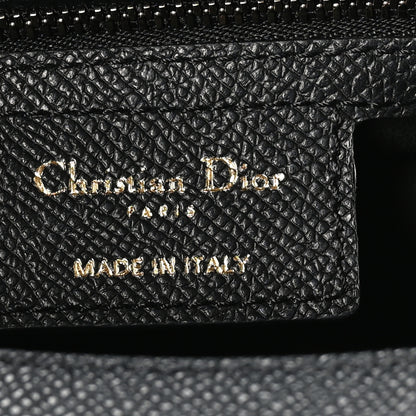 Christian Dior Grained Calfskin Saddle Bag With Strap Black 6 of 10