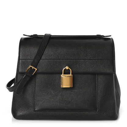 Tom Ford Calfskin Medium Leonica Padlock Satchel Bag Black 1 of 12