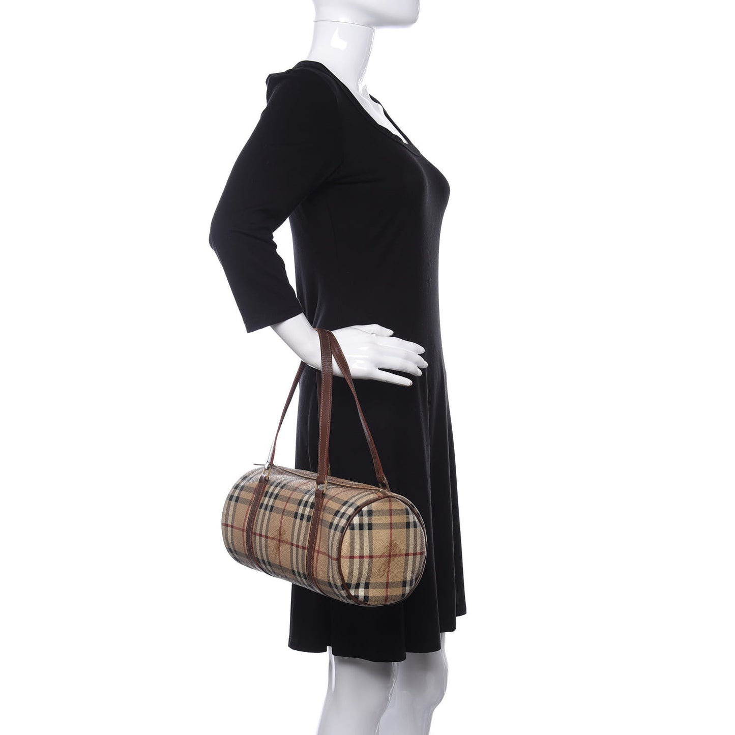 Haymarket Check Barrel Bag Brown