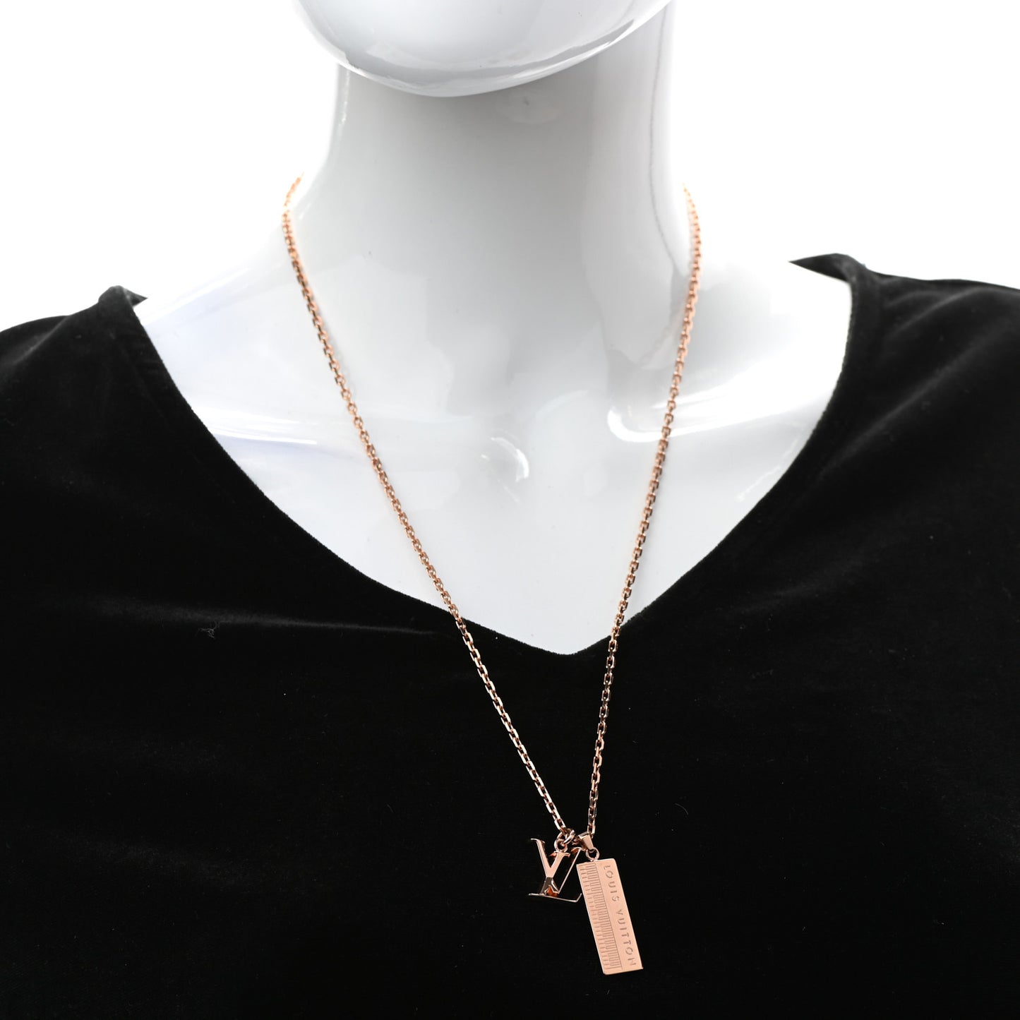 LV Sound Keyboard Necklace Rose Gold
