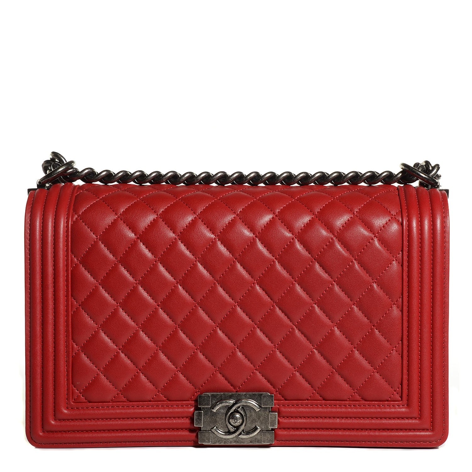 Chanel Lambskin Quilted New Medium Boy Flap Red 1 of 9