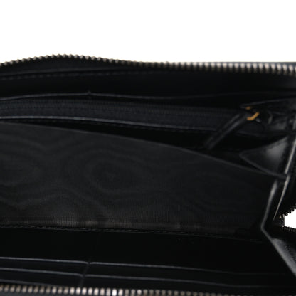 Gucci Calfskin Matelasse GG Marmont Zip Around Wallet Black Black 5 of 8