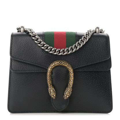 Gucci Calfskin Web Mini Dionysus Shoulder Bag Black 1 of 11