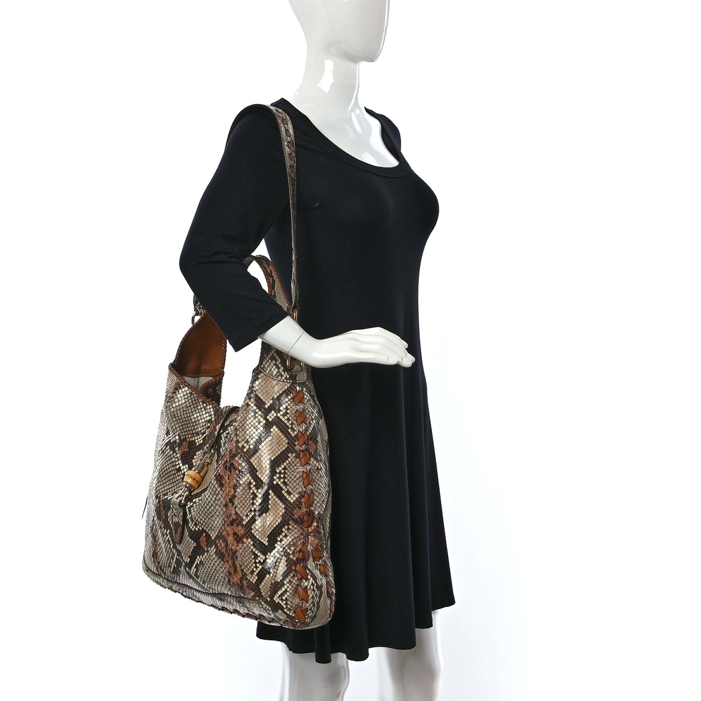 Snakeskin Large New Jackie Shoulder Bag Multicolor