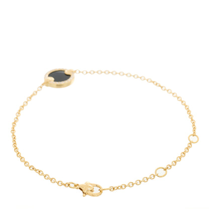 David Yurman 18K Yellow Gold Diamond Black Onyx Petite Elements Bracelet 2 of 3