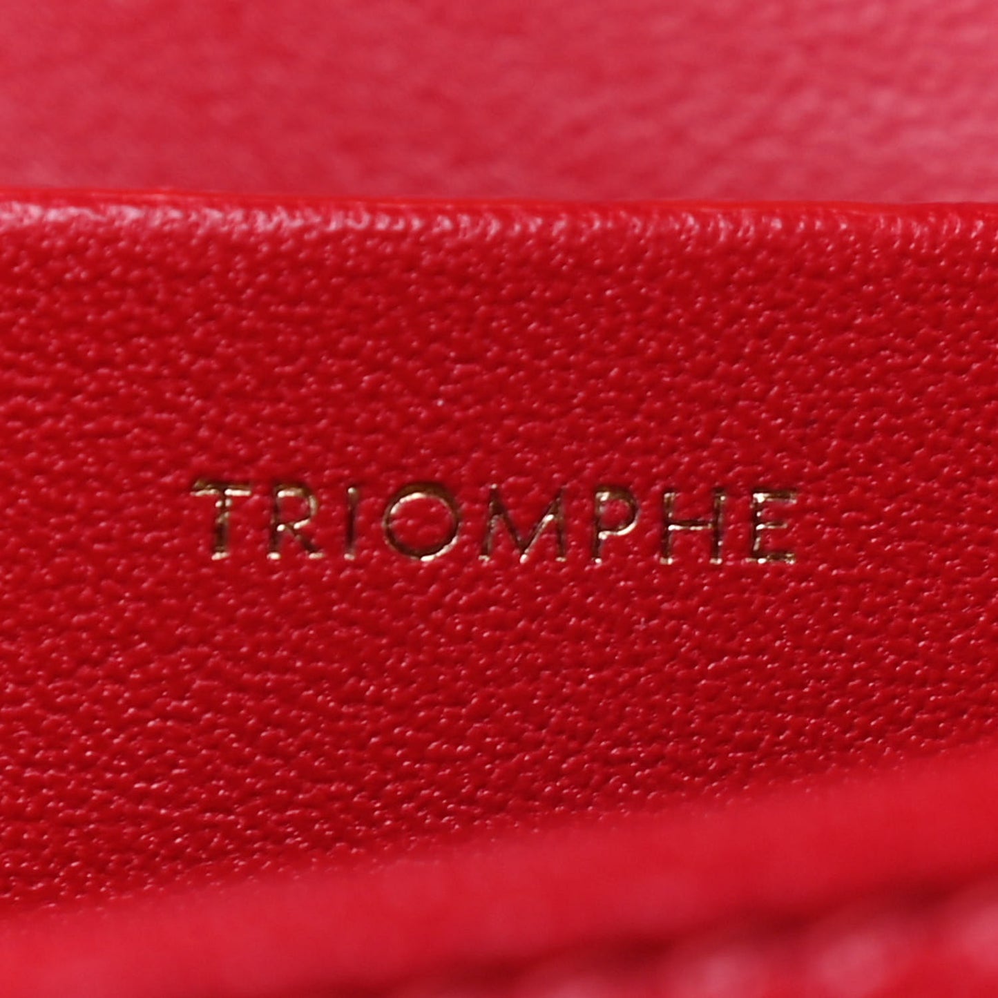 Shiny Calfskin Medium Triomphe Red