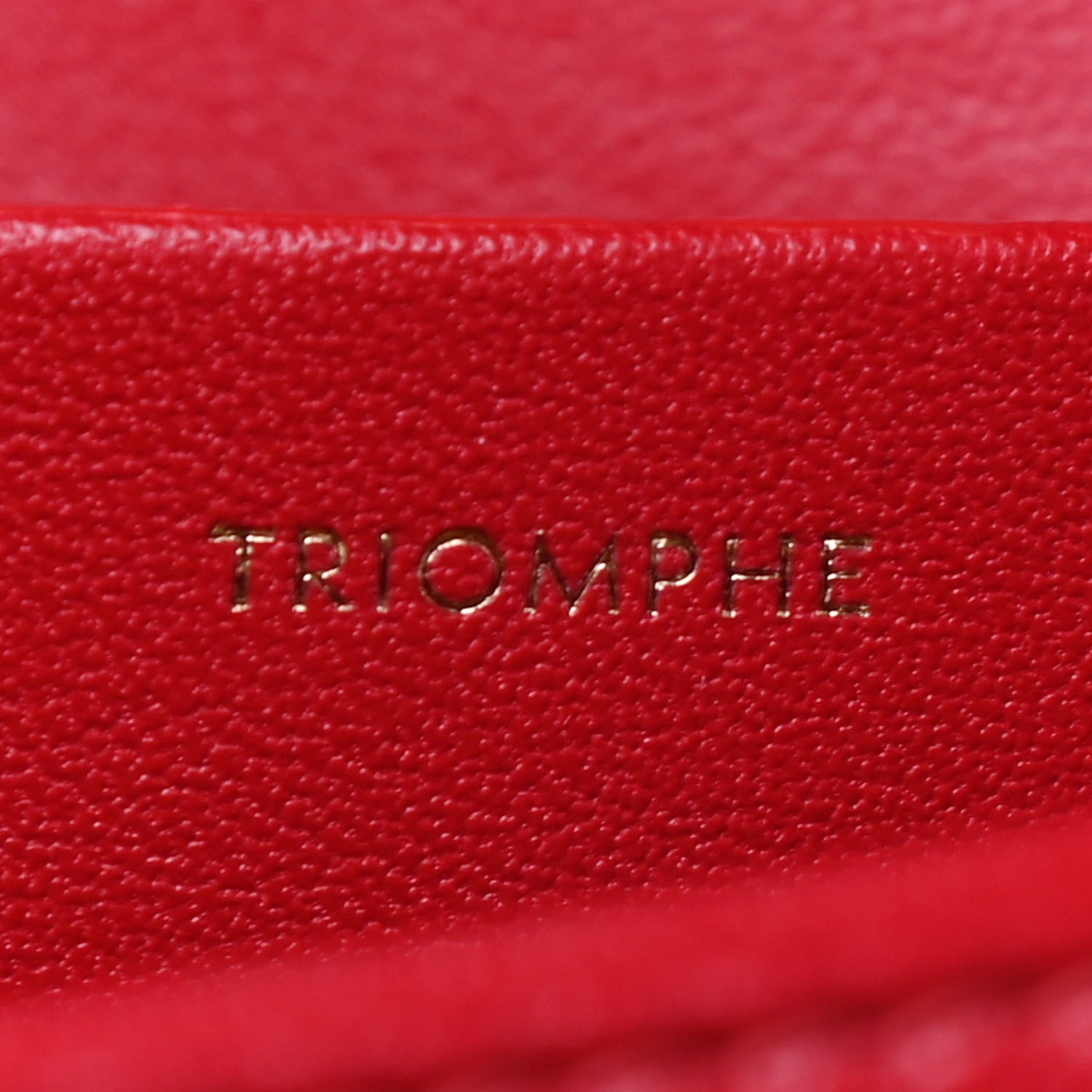 Celine Shiny Calfskin Medium Triomphe Red 7 of 10