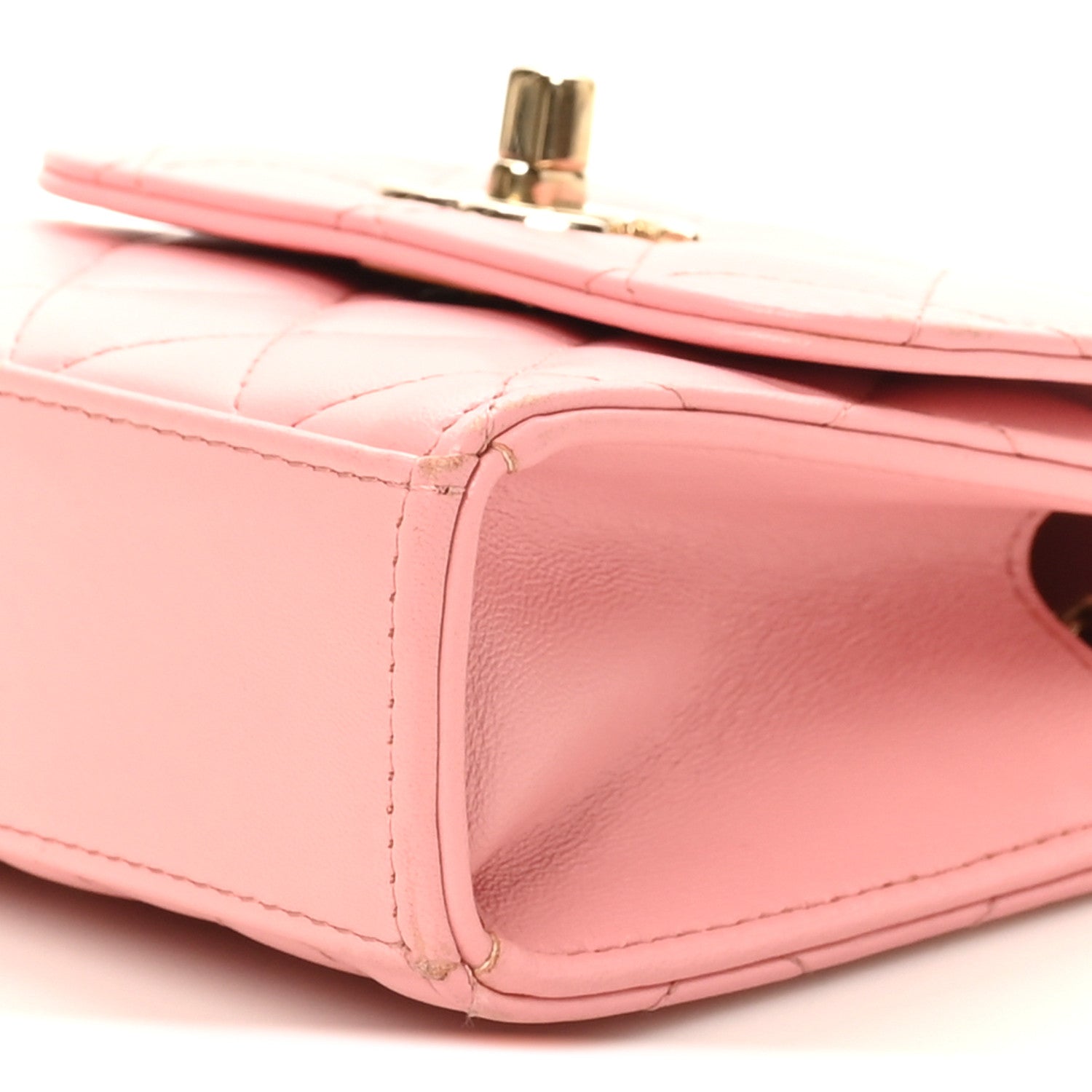 Chanel Lambskin Quilted Mini Trendy CC Clutch With Chain Pink 9 of 10