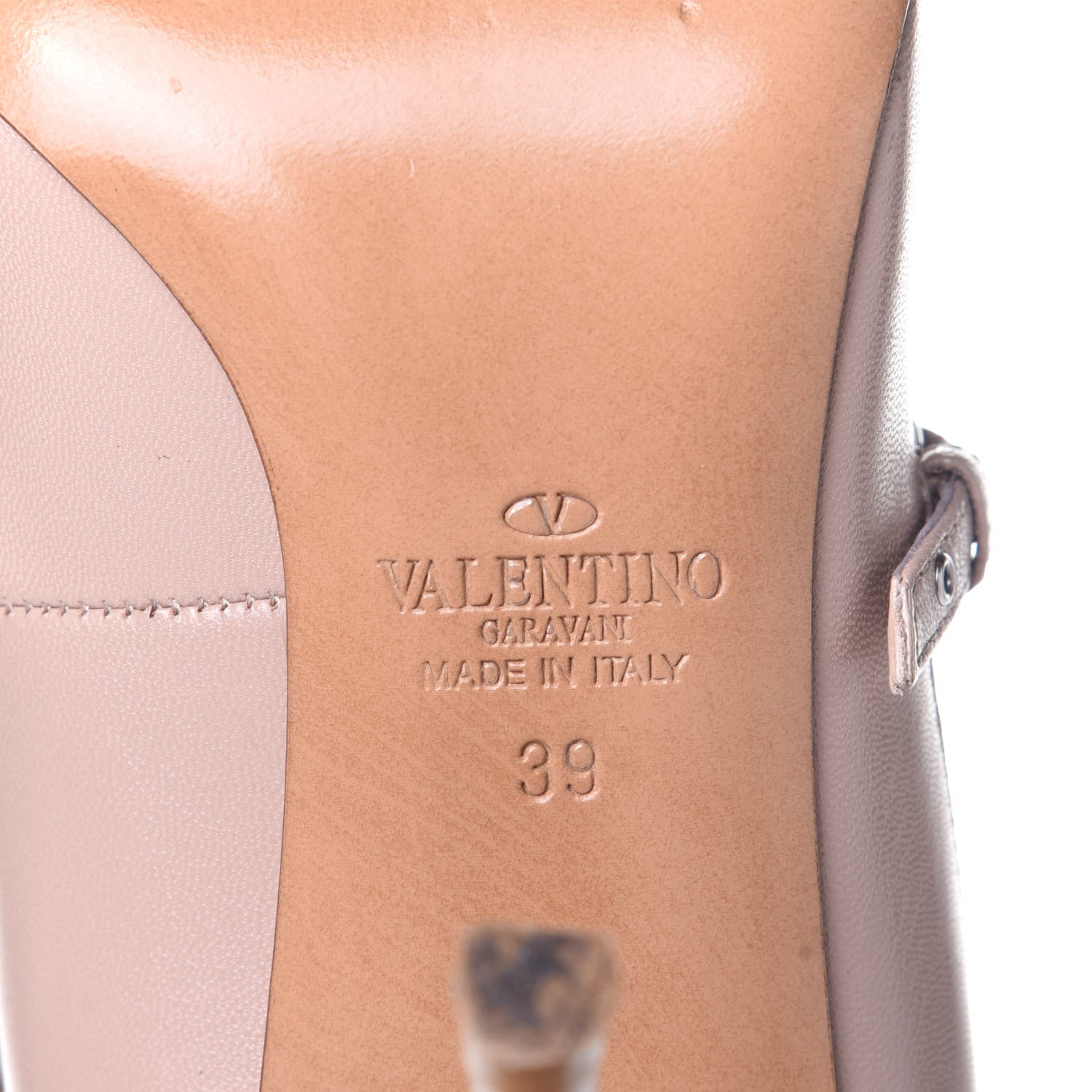 Valentino Garavani Nappa Love Latch 100mm Pumps 39 Poudre 8 of 11