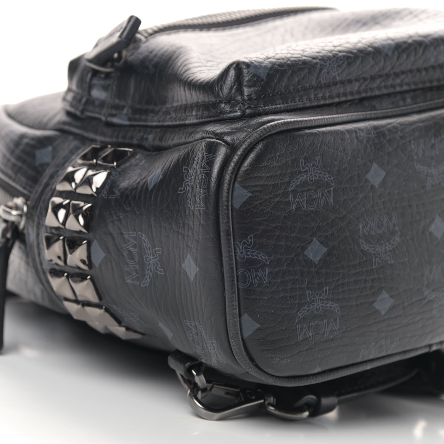 MCM Visetos Side Stud X-Mini Stark Bebe Boo Backpack Black 5 of 8