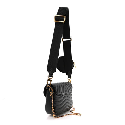 Louis Vuitton Calfskin New Wave Multi Pochette Black 3 of 9