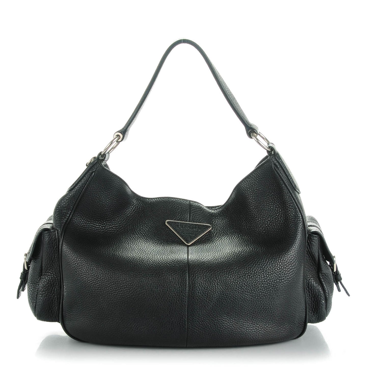 Vitello Daino Shoulder Bag Nero Black