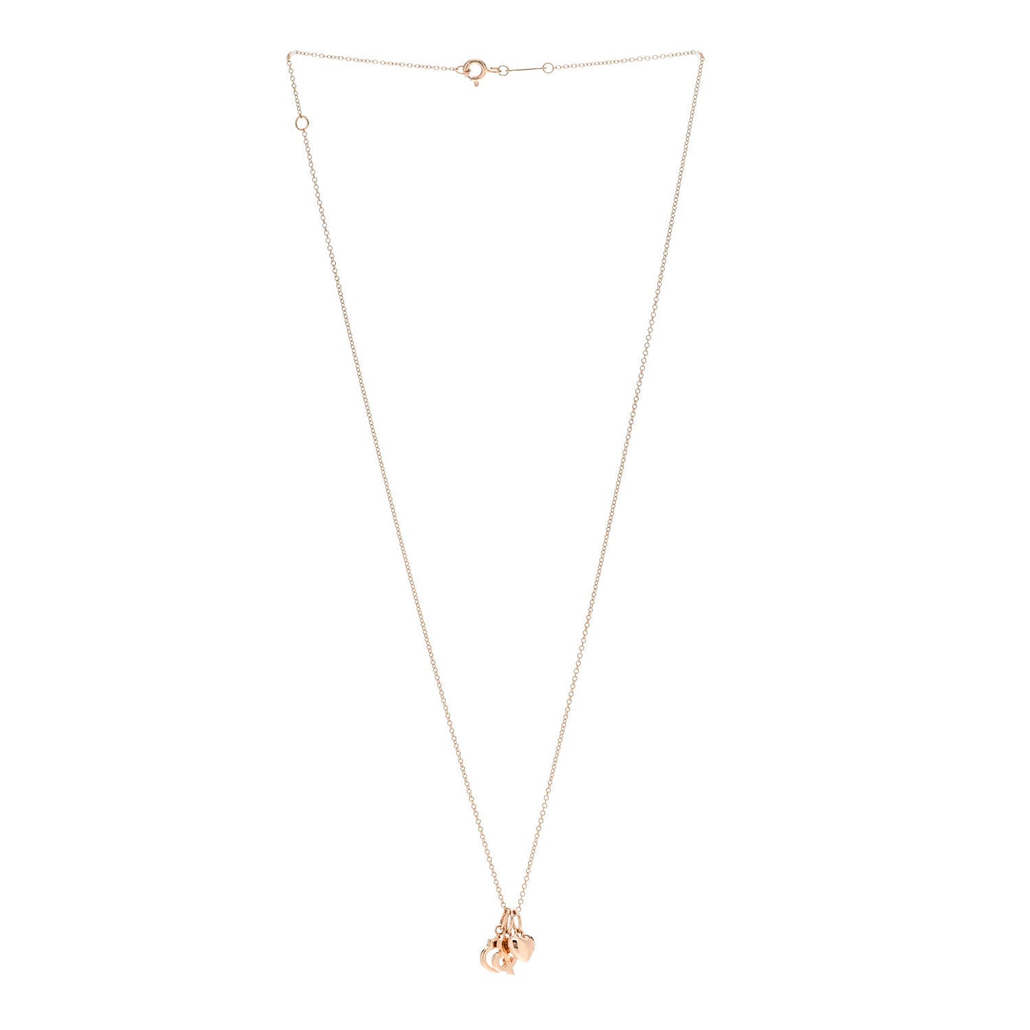 18K Rose Gold Naughty and Nice Pendant Necklace
