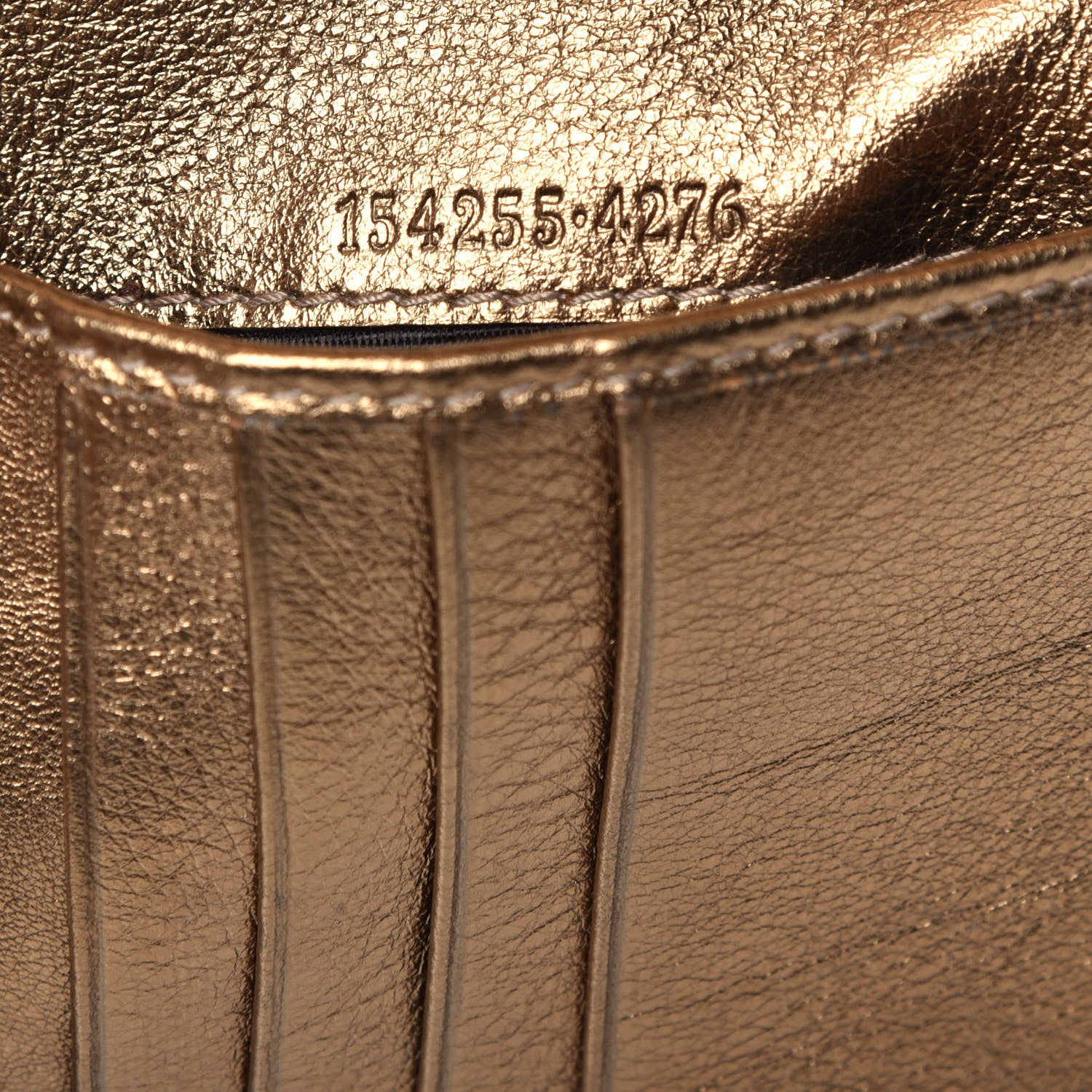 Gucci Metallic Monogram Abbey Compact Wallet Gold 7 of 7