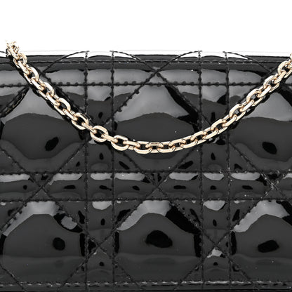 Christian Dior Patent Cannage Nano Lady Dior Pouch Black 8 of 13