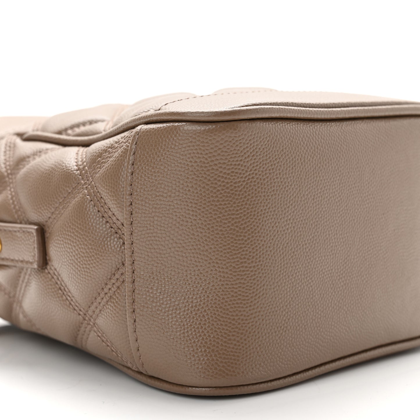 Grain de Poudre Quilted 80's Vanity Bag Dark Beige