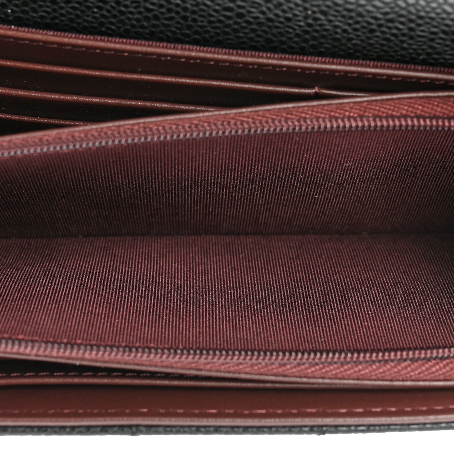 Caviar Quilted Large Flap Wallet Black