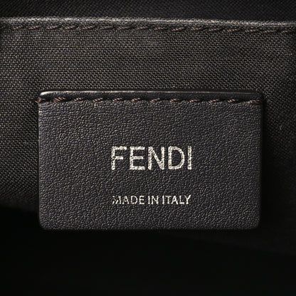 Fendi Vitello Dolce Bi-Color FF 1974 Embossed Mini By The Way Boston Bag Black Maya 6 of 9