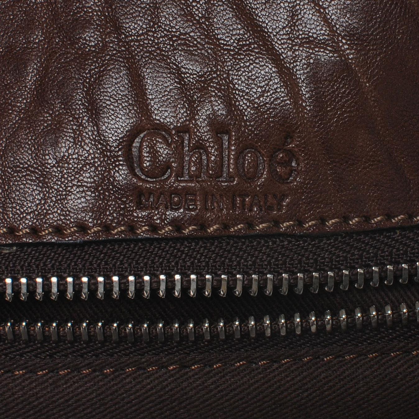 Leather Elvire Tote Moka