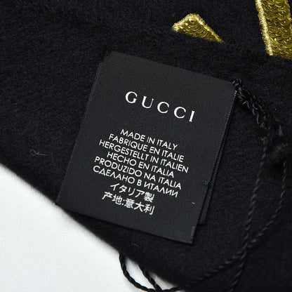 Gucci Silk Cashmere Sequins Lovesh Scarf Black 5 of 6
