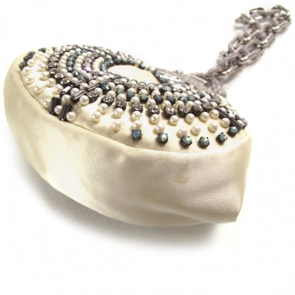 Valentino Garavani Satin Crystal Beaded Wristlet 6 of 10
