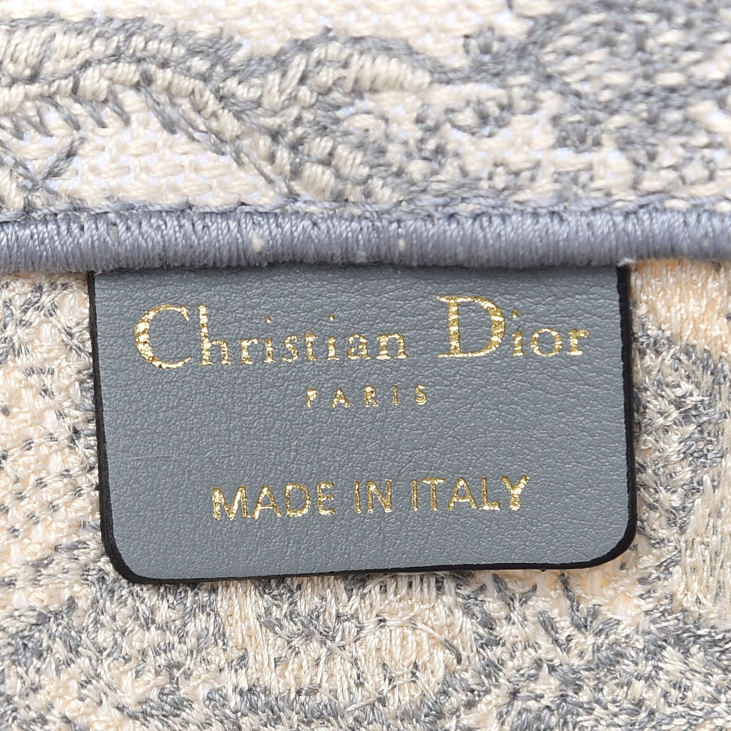 Christian Dior Canvas Embroidered Medium Dioriviera Toile De Jouy Book Tote Gray 6 of 12