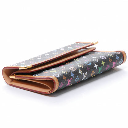 Louis Vuitton Monogram Multicolor Porte Tresor International Wallet Black 4 of 8