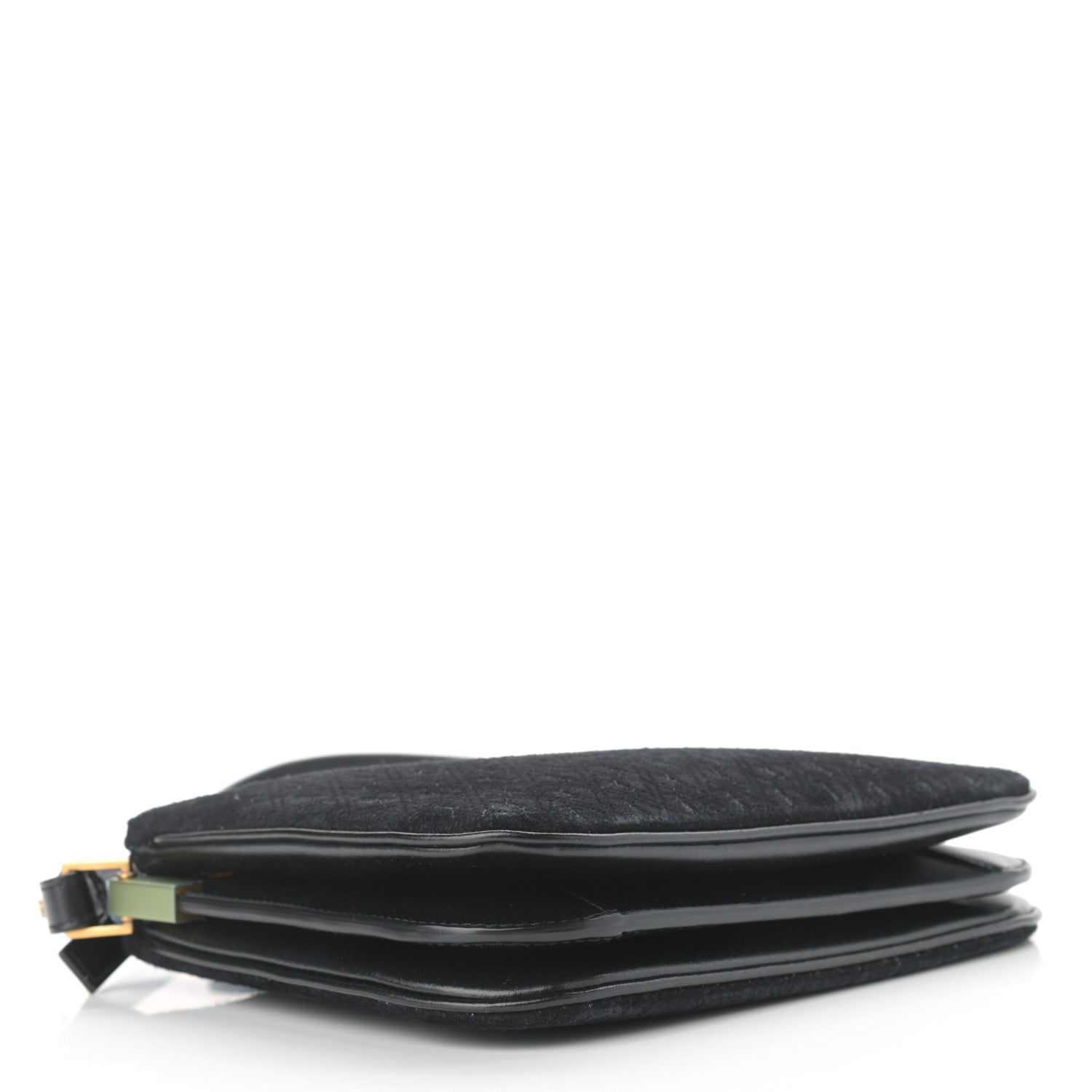 Saint Laurent Suede All-Over Monogram Crossbody Black 4 of 10