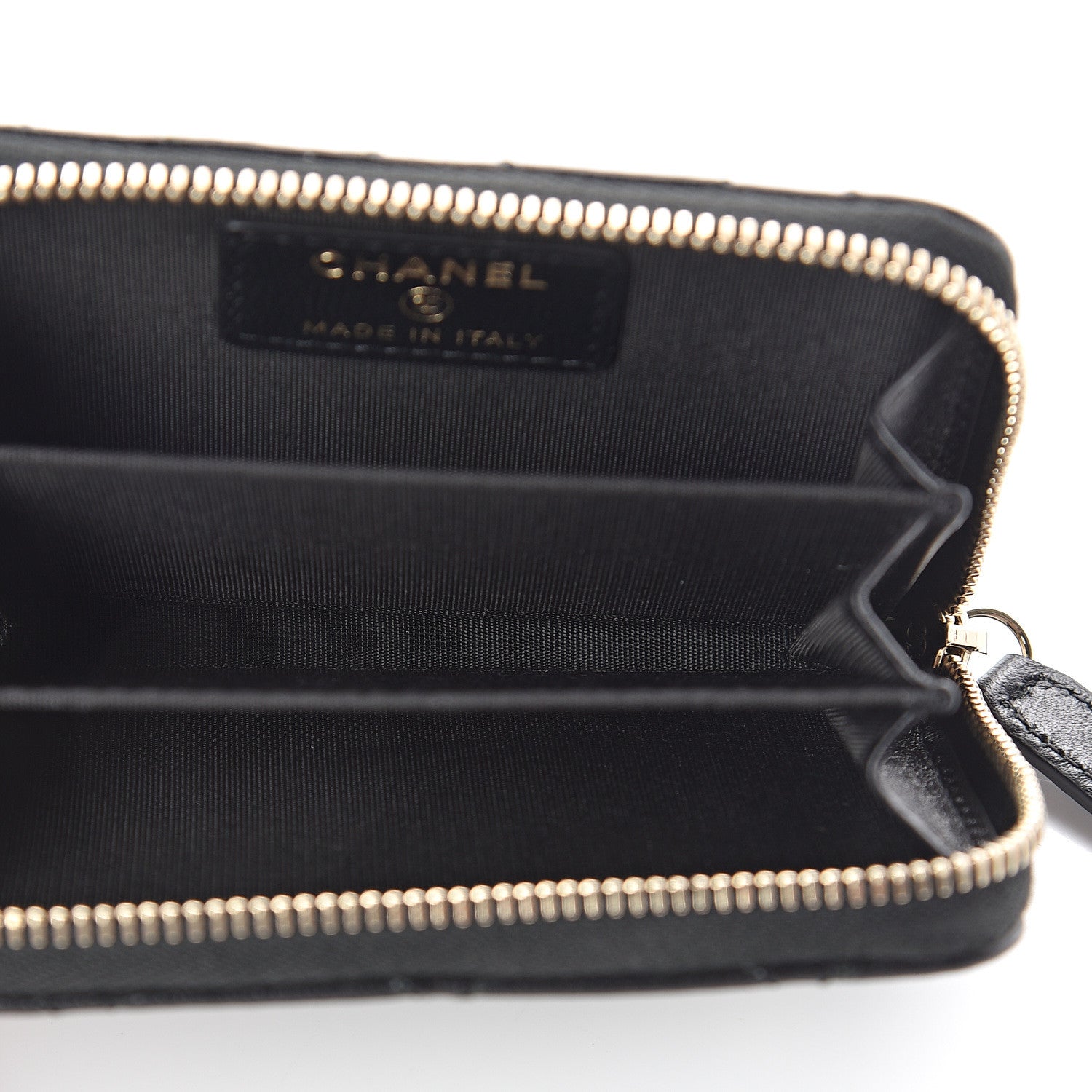 Chanel Lambskin Lucky Charms Zip Coin Purse Black 5 of 8