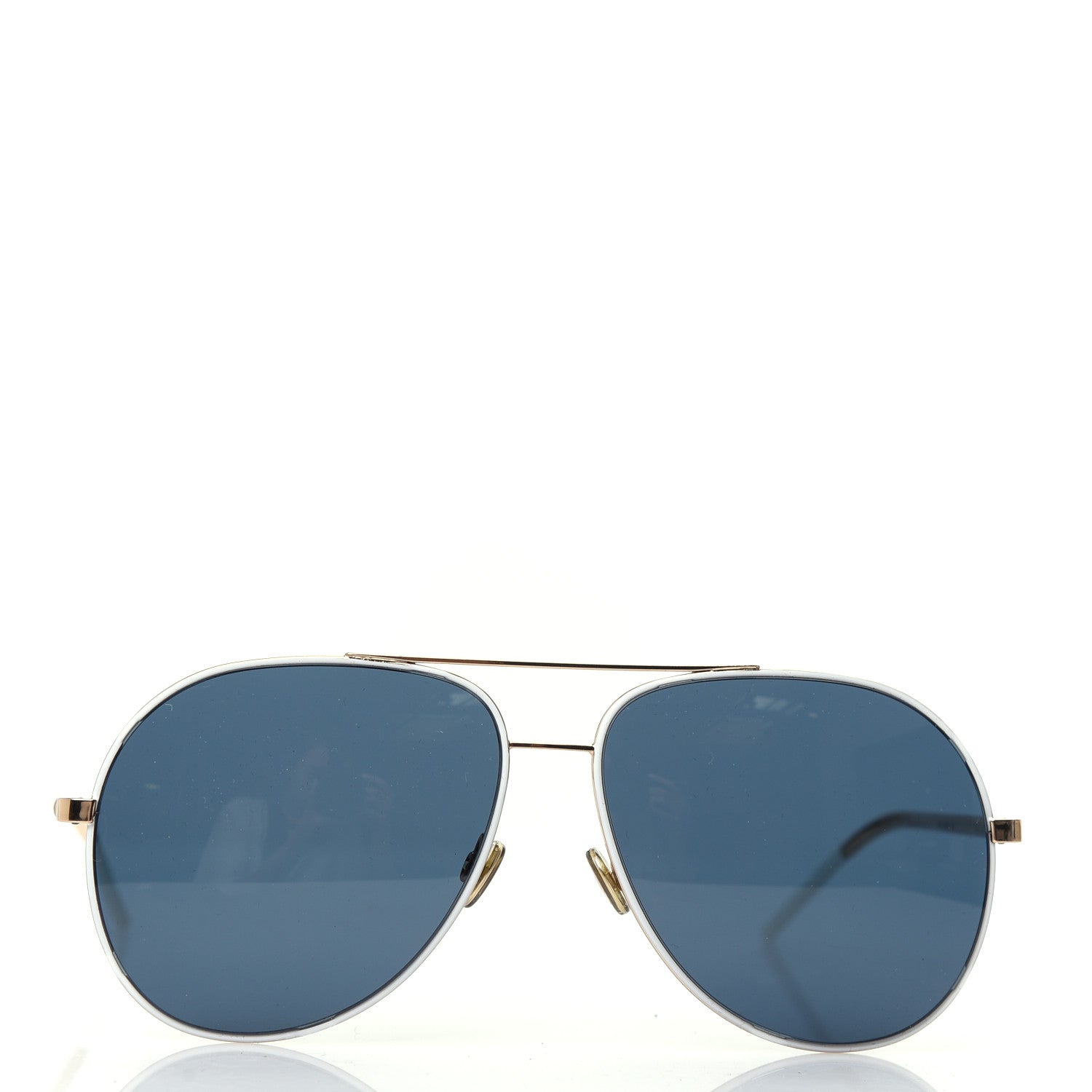 Christian Dior Aviator Sunglasses Gold White 2 of 7