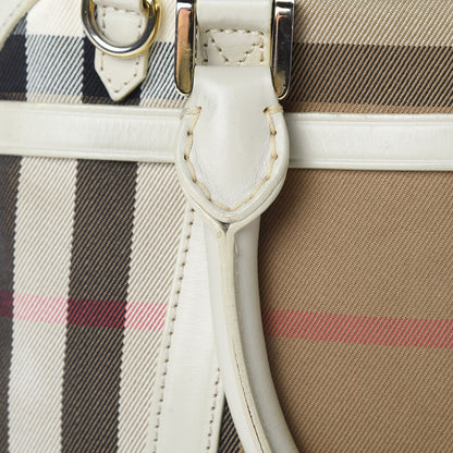 Burberry House Check Bridle Calfskin Small Orchard Bowling Bag White 14 of 18