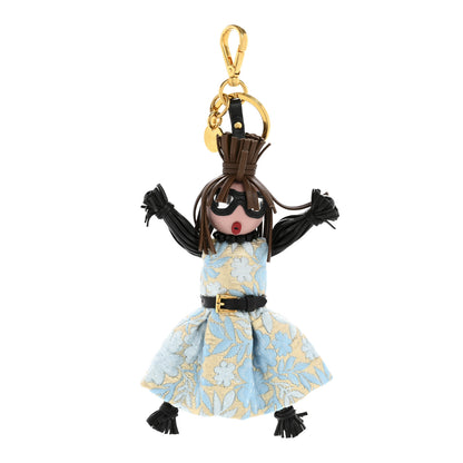 Prada Calfskin Brocade Jasmine Doll Trick Keychain Multicolor 1 of 5