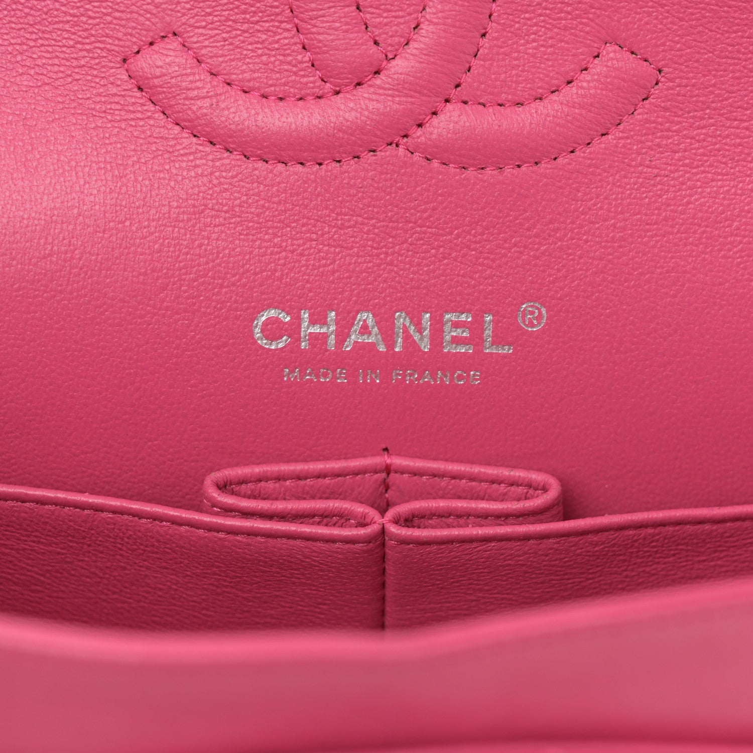 Chanel Lambskin Quilted Medium Double Flap Dark Pink 6 of 13