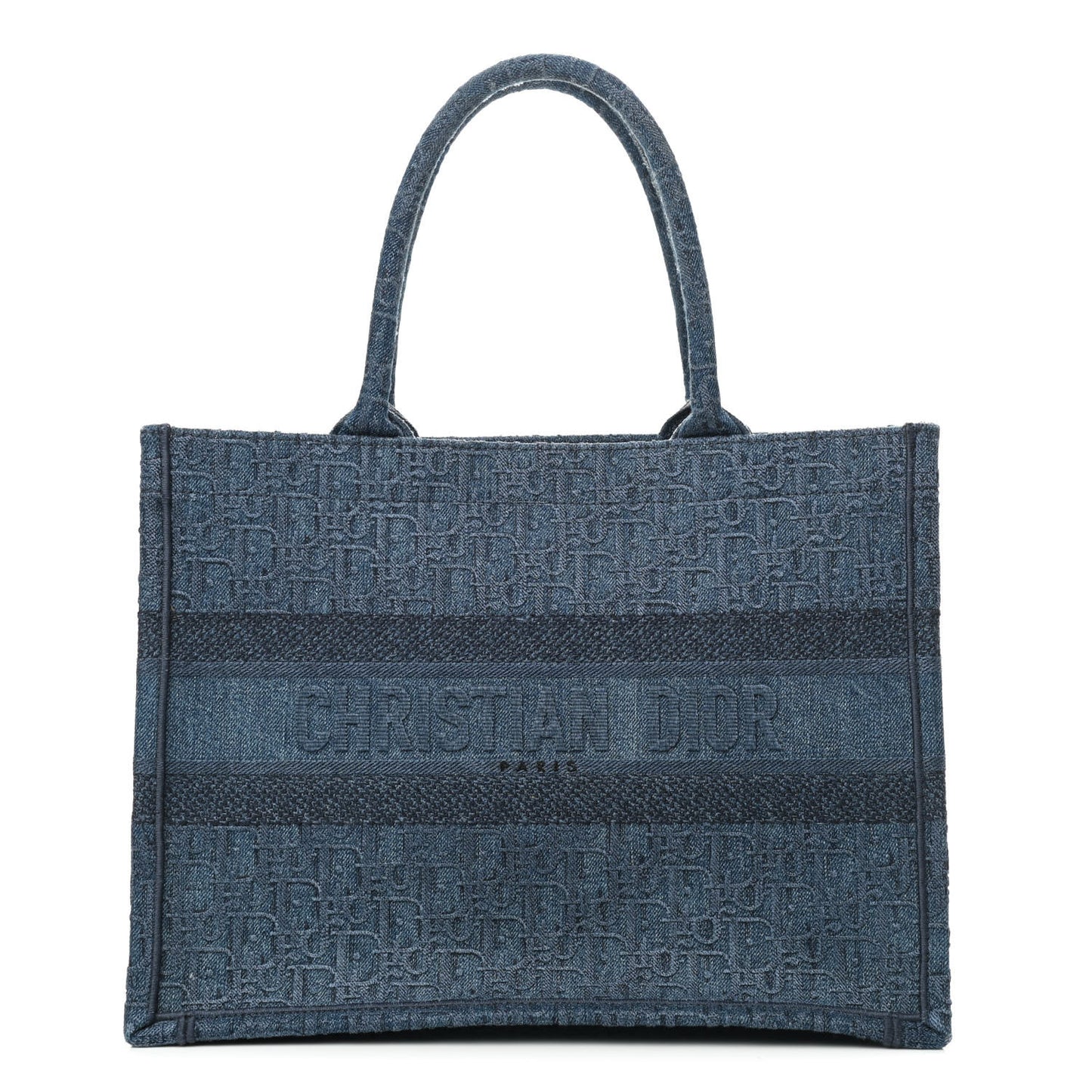 Oblique Denim Medium Book Tote Blue