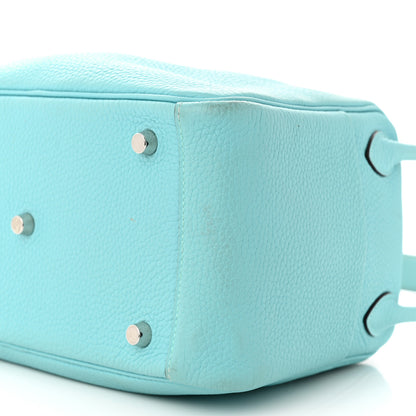 Hermes Taurillon Clemence Lindy 26 Bleu Atoll 10 of 14