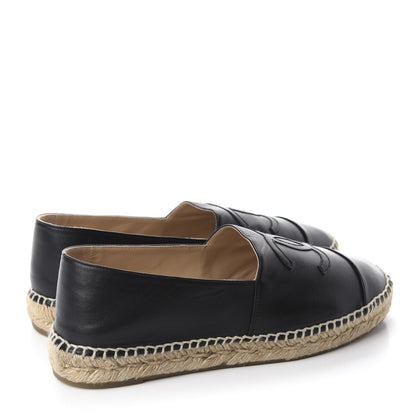 Chanel Lambskin CC Espadrilles 40 Black 4 of 13