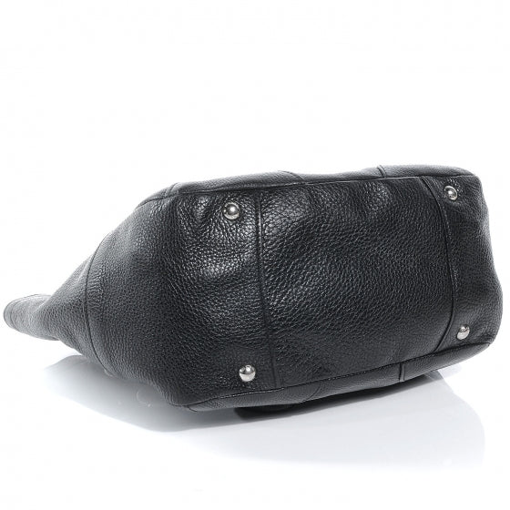 Prada Vitello Daino Shoulder Bag Black 4 of 10