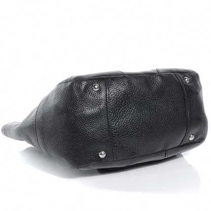 Prada Vitello Daino Shoulder Bag Black 4 of 10